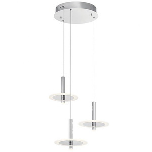 Korfu - 3 LED Cluster Pendant In Contemporary Style-9.75 Inches Tall and 9.5 Inches Wide