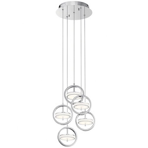 Baylin - 5 LED Cluster Pendant In Contemporary Style-11.75 Inches Tall and 6.75 Inches Wide