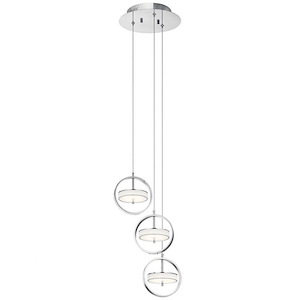 Baylin - 3 LED Cluster Pendant In Contemporary Style-9.75 Inches Tall and 6.75 Inches Wide