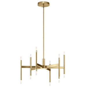 Kizette - 12 LED Small Chandelier In Contemporary Style-26 Inches Tall and 18.5 Inches Wide - 1307976