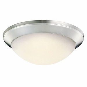 Ceiling Space - 1 light Flush Mount - with Contemporary inspirations - 4.5 inches tall by 14 inches wide - 966431