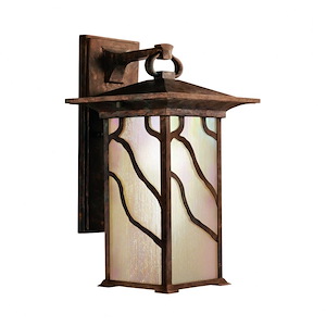 Morris - 1 light Outdoor Wall Mount - with Arts and Crafts/Mission inspirations - 15.25 inches tall by 8 inches wide