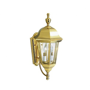LifeBrite - 2 light Outdoor Wall Bracket - with Traditional inspirations - 19.75 inches tall by 9.25 inches wide - 966445