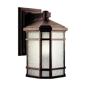 Cameron - 1 light Outdoor Wall Mount - with Arts and Crafts/Mission inspirations - 14.25 inches tall by 8 inches wide