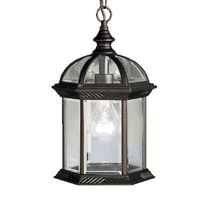 Barrie - 10W 1 LED Outdoor Hanging Lantern - with Traditional inspirations - 13.5 inches tall by 8 inches wide