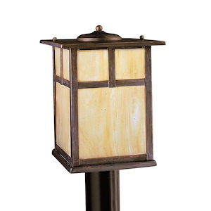 Alameda - 1 light Post Mount - with Arts and Crafts/Mission inspirations - 12.25 inches tall by 9 inches wide