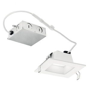 Direct To Ceiling - 207W 18 Led Square Recessed Downlight 2700K - With Utilitarian Inspirations - 2 Inches Tall By 6 Inches Wide