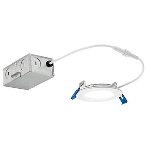 Direct To Ceiling - 1 Led Round Slim Downlight - With Utilitarian Inspirations - 2 Inches Tall By 3.5 Inches Wide - 1151140