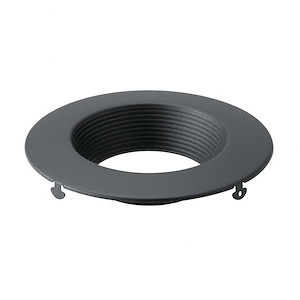 Direct to Ceiling - Round Recessed Downlight Trim - with Utilitarian inspirations - 1 inches tall by 5.25 inches wide - 1154203
