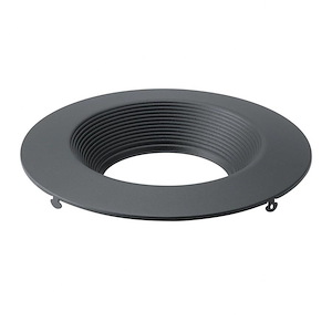 Direct to Ceiling - Round Recessed Downlight Trim - with Utilitarian inspirations - 1.25 inches tall by 7.5 inches wide - 1149138