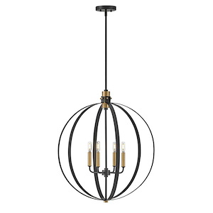 Cirque - 4 Light Medium Orb Chandelier In Transitional and Modern Style-27.5 Inches Tall and 24 Inches Wide - 1254855