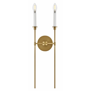 Hux - 10W 2 LED Medium Wall Sconce-24 Inches Tall and 7.5 Inches Wide - 1320328