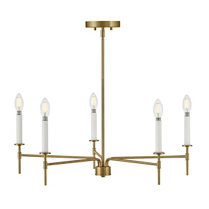 Hux - 25W 5 LED Medium Chandelier-8.75 Inches Tall and 28 Inches Wide - 1320330
