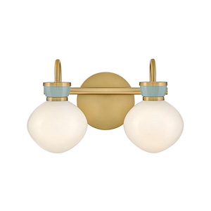 Lucy - 14W 2 LED Small Bath Vanity-9.5 Inch Tall and 15.5 Inch Wide - 1364514