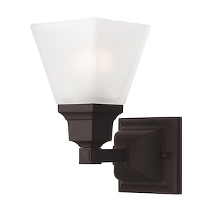 Mission - 1 Light Bath Vanity in New Traditional Style - 5 Inches wide by 9.5 Inches high - 189616