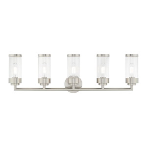 Hillcrest - 5 Light Bath Vanity in Coastal Style - 35.75 Inches wide by 10.63 Inches high - 831783