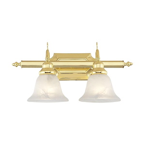 French Regency - 2 Light Bath Vanity in Traditional Style - 19 Inches wide by 9.25 Inches high - 1029656