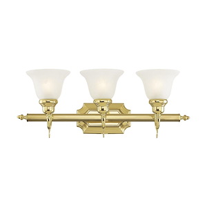 French Regency - 3 Light Bath Vanity in Traditional Style - 25 Inches wide by 9.25 Inches high - 1029657