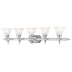 French Regency - 5 Light Bath Vanity in Traditional Style - 40.5 Inches wide by 9.25 Inches high - 1029659