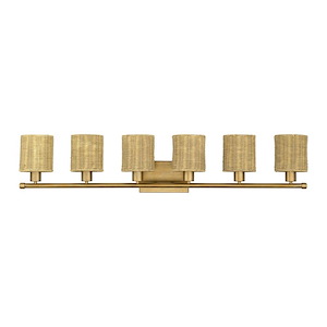 Weavington - 6 Light Extra Large Bath Vanity-9.5 Inch Tall and 46 Inch Wide - 1391768