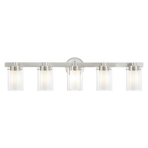 Manhattan - 5 Light Bath Vanity in Contemporary Style - 35.5 Inches wide by 8.75 Inches high - 443801