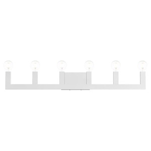 Solna - 6 Light Bath Vanity in Mid Century Modern Style - 43.5 Inches wide by 5.63 Inches high - 939569