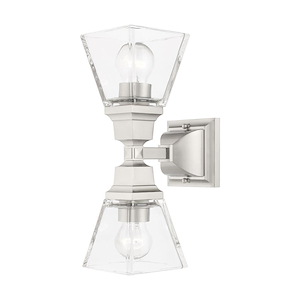 Mission - 2 Light Wall Sconce in New Traditional Style - 5 Inches wide by 14.5 Inches high - 939599