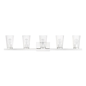 Cityview - 5 Light Extra Large Bath Vanity In Contemporary Style-8 Inches Tall and 40 Inches Wide - 1219859