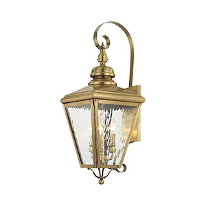 Cambridge - 3 Light Outdoor Wall Lantern in Traditional Style - 10.63 Inches wide by 29 Inches high - 540040