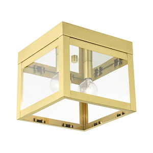Nyack - 2 Light Flush Mount in Mid Century Modern Style - 8 Inches wide by 7 Inches high - 1012215