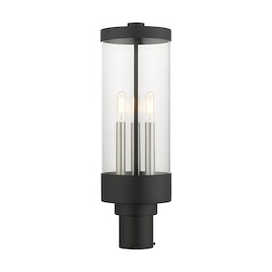 Hillcrest - 3 Light Outdoor Post Top Lantern in Coastal Style - 6.5 Inches wide by 20.25 Inches high - 1012094