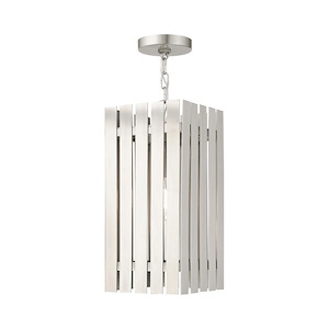 Greenwich - 1 Light Outdoor Pendant Lantern in Industrial Style - 8 Inches wide by 18 Inches high - 939592