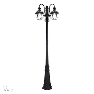 Monterey - 3 Light Outdoor 3 Head Post Lantern-80.13 Inches Tall and 23.25 Inches Wide - 1337522