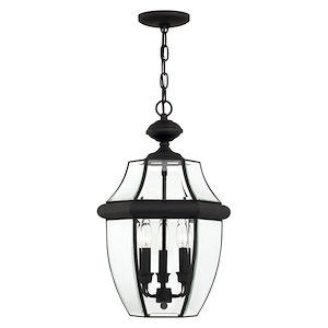 Monterey - 3 Light Outdoor Pendant Lantern in Traditional Style - 12.5 Inches wide by 21 Inches high - 189784