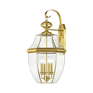 Monterey - 4 Light Outdoor Wall Lantern in Traditional Style - 16 Inches wide by 30 Inches high - 189783