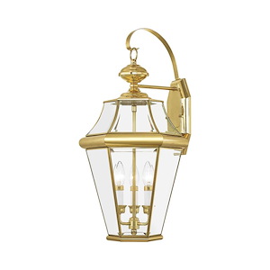 Georgetown - 3 Light Outdoor Wall Lantern in Traditional Style - 13 Inches wide by 24 Inches high - 189781