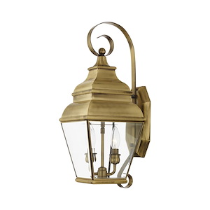 Exeter - 2 Light Outdoor Wall Lantern in Farmhouse Style - 8 Inches wide by 21.5 Inches high - 189831