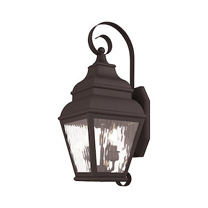 Exeter - 2 Light Outdoor Wall Lantern in Farmhouse Style - 8 Inches wide by 21.5 Inches high - 1029715