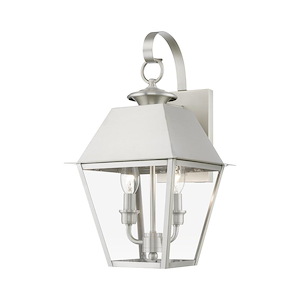 Wentworth - 2 Light Medium Outdoor Wall Lantern In Classic Style-16.5 Inches Tall and 9 Inches Wide - 1219619