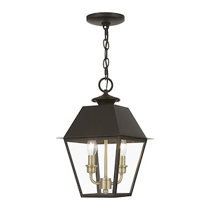 Wentworth - 2 Light Medium Outdoor Pendant In Classic Style-15 Inches Tall and 9 Inches Wide - 1219804