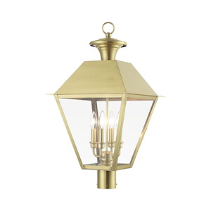 Wentworth - 4 Light Extra Large Outdoor Post Top Lantern In Classic Style-27.5 Inches Tall and 15 Inches Wide - 1219837
