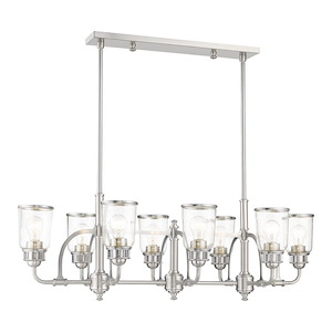Lawrenceville - 8 Light Linear Chandelier in Coastal Style - 21 Inches wide by 21 Inches high - 614521