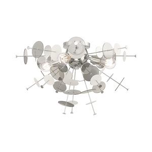 Circulo - 4 Light Flush Mount in Mid Century Modern Style - 24 Inches wide by 13.63 Inches high - 831752