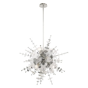 Circulo - 6 Light Pendant in Mid Century Modern Style - 30 Inches wide by 38 Inches high - 831751