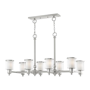 Middlebush - 8 Light Linear Chandelier in Traditional Style - 20 Inches wide by 24.5 Inches high - 522698