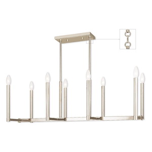 Alpine - Six Light Linear Chandelier in Modern Style - 12 Inches wide by 18.5 Inches high - 522687