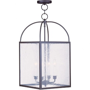 Milford - 4 Light Chain Lantern in Farmhouse Style - 12.75 Inches wide by 25 Inches high - 415127
