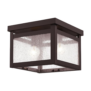 Milford - 2 Light Flush Mount in Farmhouse Style - 8 Inches wide by 6 Inches high - 374607