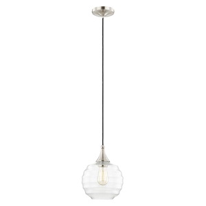 Art Glass - 1 Light Mini Pendant in Coastal Style - 8.75 Inches wide by 12.5 Inches high - 1029825