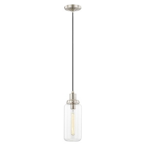 Art Glass - 1 Light Mini Pendant in Coastal Style - 5 Inches wide by 15.5 Inches high - 1029826